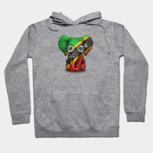 Baby Elephant with Glasses and Saint Kitts Flag Hoodie